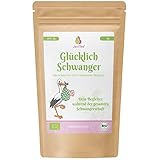 JoviTea® Glücklich Schwanger Tee BIO + Traditionelle Rezeptur + Schwangerschaftstee + geeignet während der Schwangerschaft + 100% natürlich und ohne Zusatz von Zucker - 75g