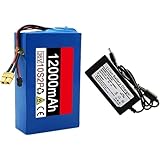 36V 12Ah 10S2P E-Bike Lithium-Ionen-Akku, Mit Ladegerät, Eingebautes BMS, Für 500W Elektrofahrradmotor XT30