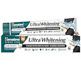 Himalaya Ultra Whitening Zahnpasta - Kräuterformel mit Aktiviertem Kokosnusskohle & Schwarzkümmelöl, Fluoridfrei, 100% Vegan, Reinigt Tief, Macht Zähne 3 Nuancen Weißer, 75ml