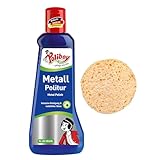 POLIBOY Metall Politur – Poliermittel für glänzende Metalle – Metallpflegemittel mit Anlaufschutz - 1x 200 ml - Mit Schwamm - Made in Germany