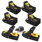 Eckerdromk 6 Stück Mausefallen Schlagfallen, Wiederverwendbar Rattenfalle Schlagfallen, Effizient Profi Mäusefallen Rattenfallen Mouse Trap, Rat Trap Mausfallen für Haus und Draußen