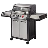 Enders® Gasgrill MONROE PRO 3 SIK TURBO, 3-Edelstahlbrenner, Seitenkocher, Infrarot-Backburner, PanoVision Sicht, HEAT RANGE™-Brenner, SWITCH GRID™, 800 °C TURBO ZONE™, SIMPLE CLEAN™ #8376