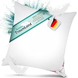 Canada Daunenkissen PLUS Kopfkissen 100 % canada Daune ohne Federnanteil 80x80 cm | PLUS = 200 Gramm mehr Inhalt, als das klassische Canada Kissen!