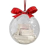 Transparente Donut-Weihnachtsverzierung Kunststoff, lustige Dekoration für Urlaubsambiente Windspiel Metall Klangspiel (Red, One Size)