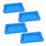 WEKAMOS 4 Stück Teiliges Aufblasbares Planschbecken mit Ozeanbällen Multifunktionaler Wasserspieltisch für Angelspiel Pool Tragbarer Aufblasbarer Schwimmbecken Spielplatz für Draußen