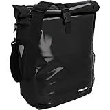 FISCHER Fahrrad Gepäckträgertasche Kurier, Fahrradtasche, Umhängetasche, Reflektor, 18 Liter, wasserabweisend, schwarz