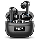 Kopfhörer Kabellos Bluetooth 5.3, In Ear mit 4 ENC Mikrofon Bluetooth Kopfhörer, 60 Std Stereo Kabellose Kopfhörer Noise Cancelling Earbuds, USB-C, IP7 Wasserdicht Ohrhörer für Arbeit Reisen Sport