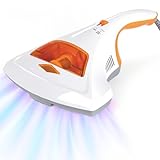 ELONEO Milbensauger für Matratzen mit UV-C Licht, Sterilisation u. Reinigung, Matratzensauger, HEPA-Filtration vernichtet bis zu 99,9% Aller Milben, ohne Beutel, Starke Saugleistung, für Allergiker