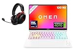 HP OMEN Transcend Gaming Laptop, 14 Zoll 2,8K OLED 120Hz, Intel Core Ultra 9 185H, 32 GB DDR5 RAM, 1 TB SSD, NVIDIA GeForce RTX 4070 (8GB), QWERTZ, Windows 11, Weiß inkl. HyperX Cloud III Wireless