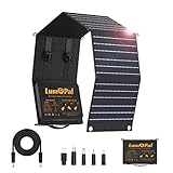 LUMOPAL Solarpanel Faltbar mit 60W type C Solar Ladegerät USB-A 3,0 (22w max)Solar Charger, IP65 Solarmodul Faltbares Solarpanel Outdoor für iPhone,Andriod handy,Tablets,Tragbare Powerstation,Camping