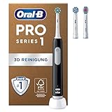Oral-B Pro Series 1 Plus Edition Elektrische Zahnbürste/Electric Toothbrush, PLUS 3 Aufsteckbürsten, 3 Putzmodi für Zahnpflege, recycelbare Verpackung, Designed by Braun, black