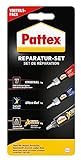 Pattex Reparatur-Set, für schnelle und einfache Reparaturen, 1 x Classic 3g, 1 x Ultra Gel 3g, 1 x Repair Extreme Gel 8g