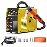 haxiaoer 55A Plasmaschneider [große LED-Anzeige], Non Touch Pilot ARC Hochfrequenz-Luftstrom-Plasma-Schneidemaschine, DC Inverter 230V Plasma Schneidemaschine, PT/2T/4T, 1/2“ Clean Cut