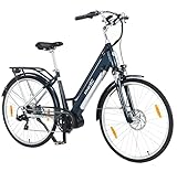 smartEC TrekX-28MD Damen Elektrofahrrad 250W Mittelmotor Li-Ion-Akku 36V/13Ah 28Zoll Reichweite 90km bis 25km/h Trekking