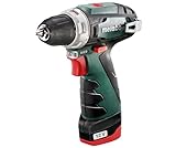 Metabo Akku-Bohrschrauber PowerMaxx BS Basic – 600984500 – 12 V – Kompakter Bohrschrauber mit Akku-Anzeige – Inklusive Akku und Ladegerät