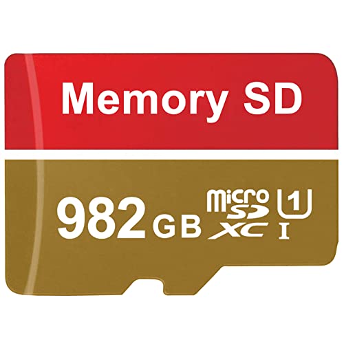Micro SD Karte 982GB Speicherkarte High Speed Micro SD Card Externe Datenspeicher Memory Card 982GB Wasserdichter Micro SD Speicherkarten für Smartphones,Kameras, Tablet, Bilder &Videos