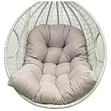 DONGSHUAI Ersatzkissen Für Eierstühle, Waschbares, Dickes Sitzkissen Für Hängekörbe, Weiche Rückenkissen Für Hängemattenschaukelstühle Für Gartenbüros Im Innen- Und Außenbereich,Grau