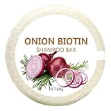 Zwiebelbiotin & Rosemary Shampoo Bar - 60G Feuchtigkeitsspendende Haarseife | Botanisches solides Shampoo für Frizz Control, Stärke & Shine | Sanfte tägliche Pflege für alle Haartypen