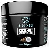 Unnis® Natürliche Kokosnuss Aktivkohle Pulver Zahnaufhellung für Weiße Zähne Bleaching Aktivkohle Zahnpasta Activated Charcoal powder Teeth Whitening