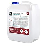 Höfer Chemie – 5L Ameisensäure 75% – Starker Entkalker & Reiniger für Imker, Leder, Kunststoffe & Edelsteine – Ideal zum Entkalken, Beizen & Imprägnieren – Methansäure, Formylsäure, Carbonsäure
