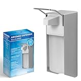 1x ARNOMED Desinfektionsspender Aluminium, Seifenspender für 1000ml, kurzer Armhebel, Seifenspender zur Wandbefestigung, Eurospender für Desinfektionsmittel, Soap Dispenser, Desinfektionsmittelspender