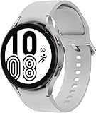 Samsung Galaxy Watch4, Runde LTE Smartwatch, Wear OS, dreh-Bare Lünette, Fit-nessuhr, Fitness-Tracker, 44 mm, Silver (Deutche Version)