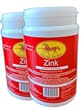 Scheidler horse-direkt Zink für Pferde pelletiert & getreidefrei 2 x 700g Dose – Ergänzungsfuttermittel bei Zinkmangel für Pferde – Mineral-Futter für Regeneration - Gute Akzeptanz