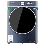 Cecotec Bolero DressCode 8800 Inverter Ice Blue A, 10 kg, Frontlader, 2000 W, 1400 U/min, geringer Verbrauch, Inverter-Motor Plus, SteamMax, automatisches Laden, XXL-Touchscreen