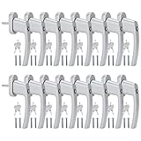 Sonnewelt 20x Abschließbar Sicherheitsfenstergriff, Fenstergriff Aluminium, kindersicherung mit Schloss in Stiftlänge 35mm, Fensterschloss gleichschließend mit Key, Fenstergriff Silber