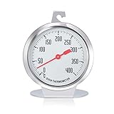 Thermometer für Elektroherd, Backofenthermometer für Gasherd, Edelstahl-Ofenthermometer mit großem Zifferblatt für Küchenbackwaren