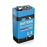 ANSMANN Lithium longlife Rauchmelder 9V Block Batterien - Premium Qualität für höhere Leistung, 9V Batterie ideal für Feuermelder, Bewegungsmelder, Alarmanlagen & Kohlenmonoxid Warnmelder