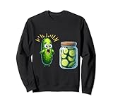 Lustige Gurkenüberraschung Eine Gurke und ein Glas Gurkensch Sweatshirt