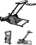 PXN A10 Sim Racing Lenkrad Ständer, 11KG Faltbarer Lenkradständer - Kompatibel mit V3, V900, V9, V9 Gen2, V10, V99, G27, G29, G920, G923, T248, T300, TGT - Adjustable Steering Wheel Stand - Schwarz
