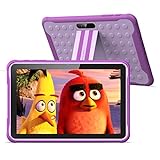 PRITOM 10 Inch Android 10.3G Phone Tablet, Child Lock, WiFi, 6000 mAh, Quad Core Processor, 2GB RAM, 32GB ROM, HD IPS Screen, for Children with Case (Purple)