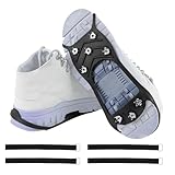 2 Paar ​​Steigeisen​​, ​​Spikes für Schuhe Winter​​, Schuhspikes mit 8-Zacken, Anti-Rutsch EIS Schnee Grödel Crampons für Wandern, Schnee, Winter Outdoor, Trekking Eisfischen (Größe M 35-39)
