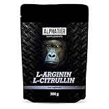 Arginin Base Citrullin Pulver hochdosiert + vegan - 5000mg L-Citrullin Malat DL 2:1 + L-Arginin pro Portion - Pump und Bodybuilding - 300g Premiumqualität ohne Zusätze