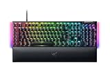 Razer BlackWidow V4 (Green Switch) - Mechanische Gaming-Tastatur - Razer Snap Tap (Mechanische Clicky Switches, 6 Makro-Tasten, Doubleshot-ABS-Tastenkappen, RGB Chroma) QWERTZ DE-Layout | Schwarz