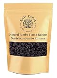 1 kg Rohe Jumbo Flame Rosinen, ganze Früchte, frei von Gluten, Soja, ohne Zuckerzusatz, ohne Konservierungsstoffe, ohne Süßstoffe, mit Sonnenblumenöl