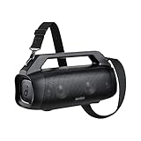 Soundcore Anker Motion Boom Plus Outdoor Lautsprecher für Draußen, 80W Sound, 20H Akku, IP67 wasserdicht & staubdicht, Typ-C, EQ, Bluetooth 5.3, Bluetooth Lautsprecher für Camping