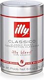 illy, Kaffeebohnen Zum Mahlen CLASSICO, 100 % Arabica mit Noten von Orangenblüten und Jasmin, Sanfter Geschmack und Süßer Nachgeschmack, 1 Dose mit 250g