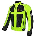 MH96_ITALY reflektierende sommer Motorradjacke mit abnehmbarem schutz, wasserdicht,atmungsaktiv, hohe Sichtbarkeit bei Nacht XXL