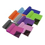 Toyvian 9Stücke Teiliges Tragbares Kühlhandtuch Schnelltrocknendes Sporthandtuch für Yoga Fitness und Outdoor Aktivitäten Hautfreundlich Hülle für Einfachen Transport