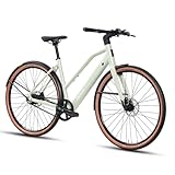DERUIZ Turmali Pedelec 28 Zoll Trekking Fahrrad 48.5RH mit Gates Carbon Drive Riemenantrieb,Leichtes Ebike 17.8Kg,36V Akku,Pedelec für Damen