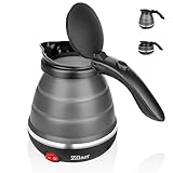 Reisewasserkocher klein 0,5 liter Wasserkocher faltbar Miniwasserkocher Tragbarer Mini-Wasserkocher Faltbarer Reise-Wasserkocher Kompakter Mobiler Camping-Wasserkocher 750 Watt