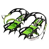 Tentock Outdoor Climbing Steigeisen Manganstahl 14 Zähne Anti-Rutsch-Schuhabdeckung Greifer für Bergsteigen Jagd(Type B-Kurze Zähne)