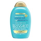 OGX Hydrate & Revive Argan Oil of Morocco Shampoo, Feuchtigkeitsshampoo mit marokkanischem Arganöl, regenerierendes Repair Haarshampoo, Haarpflege ohne sulfathaltige Tenside (385 ml)