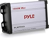 Pyle Audio Verstärker Auto, Jeep & Boot, Endstufe Auto – Marine, Jeep & Car Amplifier Amplifier 4 Channel – Robuste 4 Kanal Verstärker als Auto Verstärker Wasserdicht mit 1500 Watt, Auto Endstufe 13cm