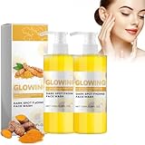 Turmeric Glow Face Wash, Glow Combo Turmeric Face Wash, Turmeric Glow Combo Skincare, Turmeric Dark Spot Remover, Facial Cleanser Exfoliate&Hydrate Skin, Feuchtigkeitsspengende Gesichtswäsche (2PC)