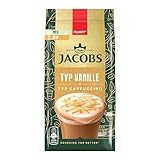 Jacobs Typ Cappuccino Vanille, Getränkepulver mit löslichem Bohnenkaffee, Hergestellt in Deutschland, Instant Kaffee, für 25 Getränke, 360 g