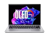 Acer Swift Go (SFG14-71-51JU) Ultrabook/Laptop | 14' WQ2.8K OLED Display | Intel Core i5-1335U | 16 GB RAM | 512 GB SSD | Intel Iris Xe Grafik | Windows 11 | QWERTZ Tastatur | Silber